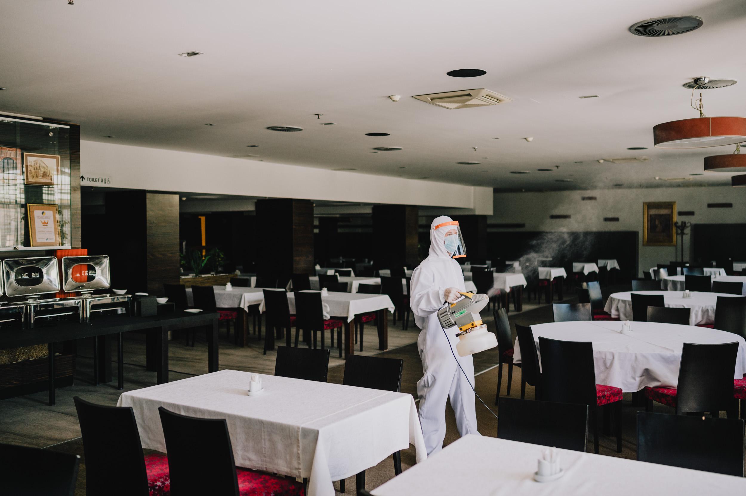 סראייבו Hotel Europe מראה חיצוני תמונה Disinfection of a restaurant in Jakarta, Indonesia
